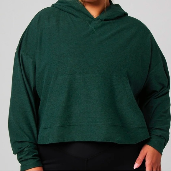 “SIZE XXL”FABLETICS JERSEY CROPPED HOODIE - Picture 1 of 4